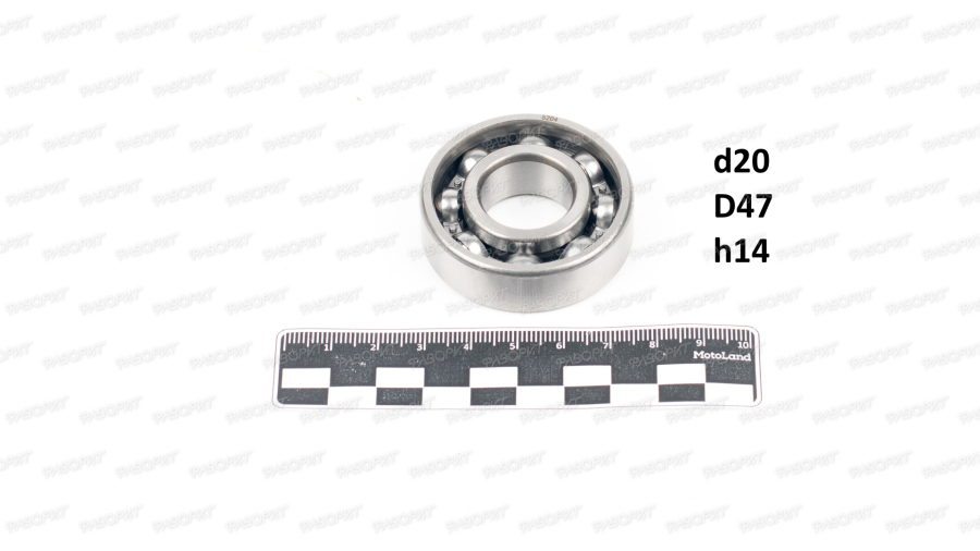 Подшипник 6204 вторичного вала 154FMI 125см3