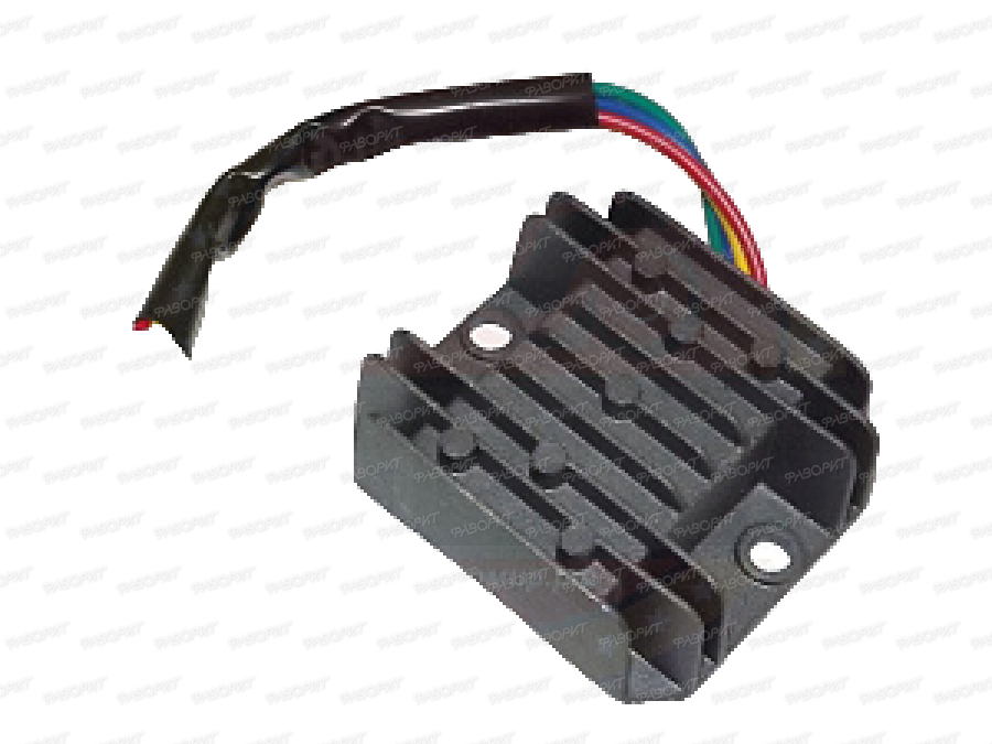 Реле регулятор с проводом 4 конт.большая колодка FT150 CG125(штырь) 3506 (GY150-555)(CG125-506)