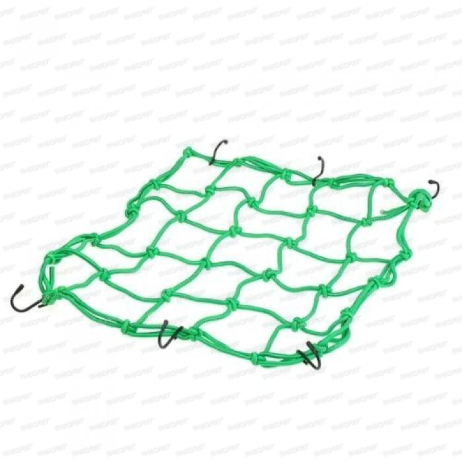 Сетка для крепления багажа зеленая (4мм, 40х40см) мет.крючки