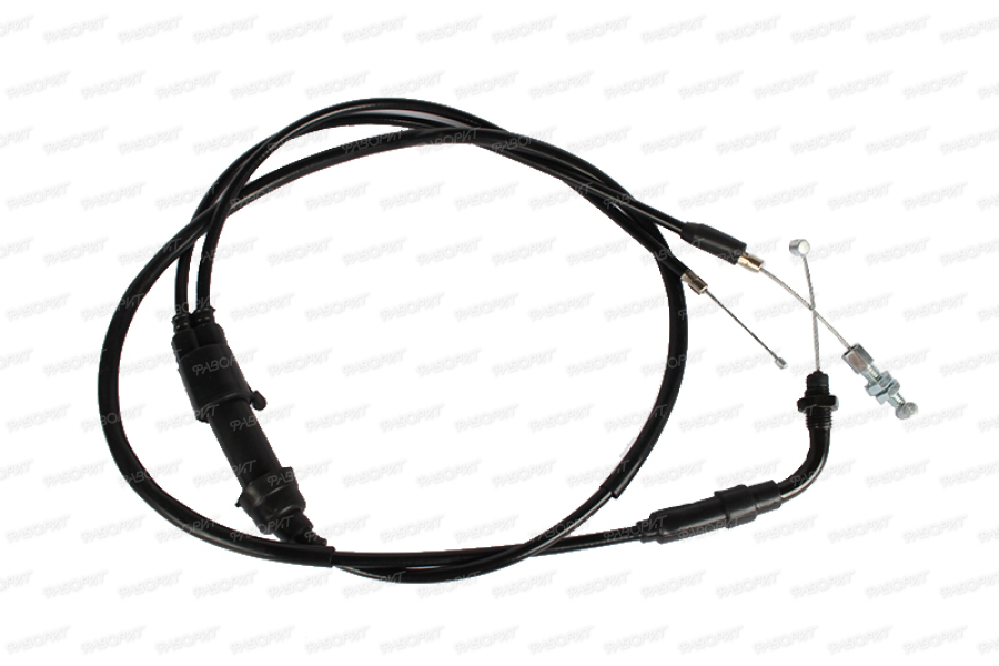 Трос газа (двойной с загибом, для карбюратора с ускорителем) 250см3 L=1185