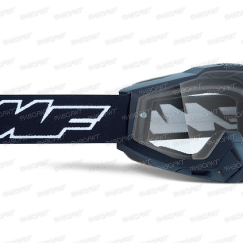 Маска кросс FMF Powerbomb Rocket Black - прозрачная линза