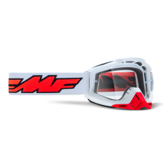 Маска кросс FMF Powerbomb Rocket White - прозрачная линза