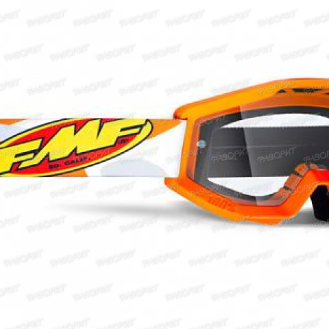 Маска кросс FMF Powercore Assault Grey - прозрачная линза