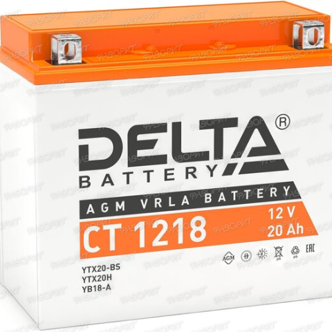 Аккумулятор DELTA CT 1218 20Ач прямая полярность