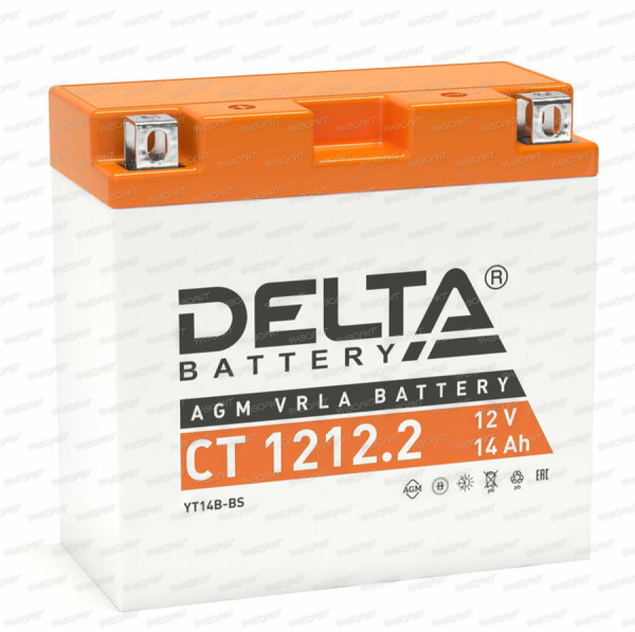 Аккумулятор DELTA CT 1212.2 14 Ач прямая полярность