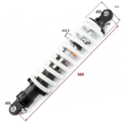 Амортизатор центральный L=360 KAYO CRF801-7L