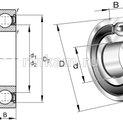 Подшипник 180202 (15x35x11) (6202-2RS)закрытый резиной (Россия)