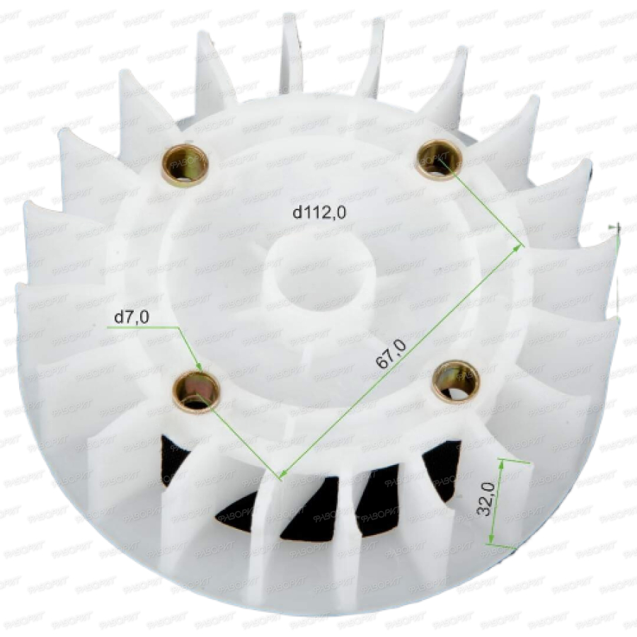 Крыльчатка генератора 139QMB 50/80см3