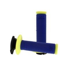 Грипсы Progrip 708-325 Yellow Fluo-Electric Blue +7 различных крепежей тросика