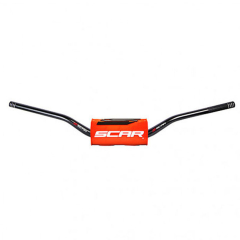 Руль Scar O2 ø28,6 (1 1/8") - 65/85 Low Mini Style - черный руль - оранжевая подушка