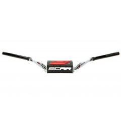 Руль Scar O2 ø28,6 (1 1/8") - 65/85 Low Mini Style - белый руль - черная подушка