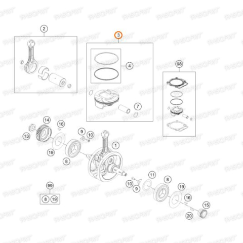 Поршень (Гр.I) KTM SXF 450/21->