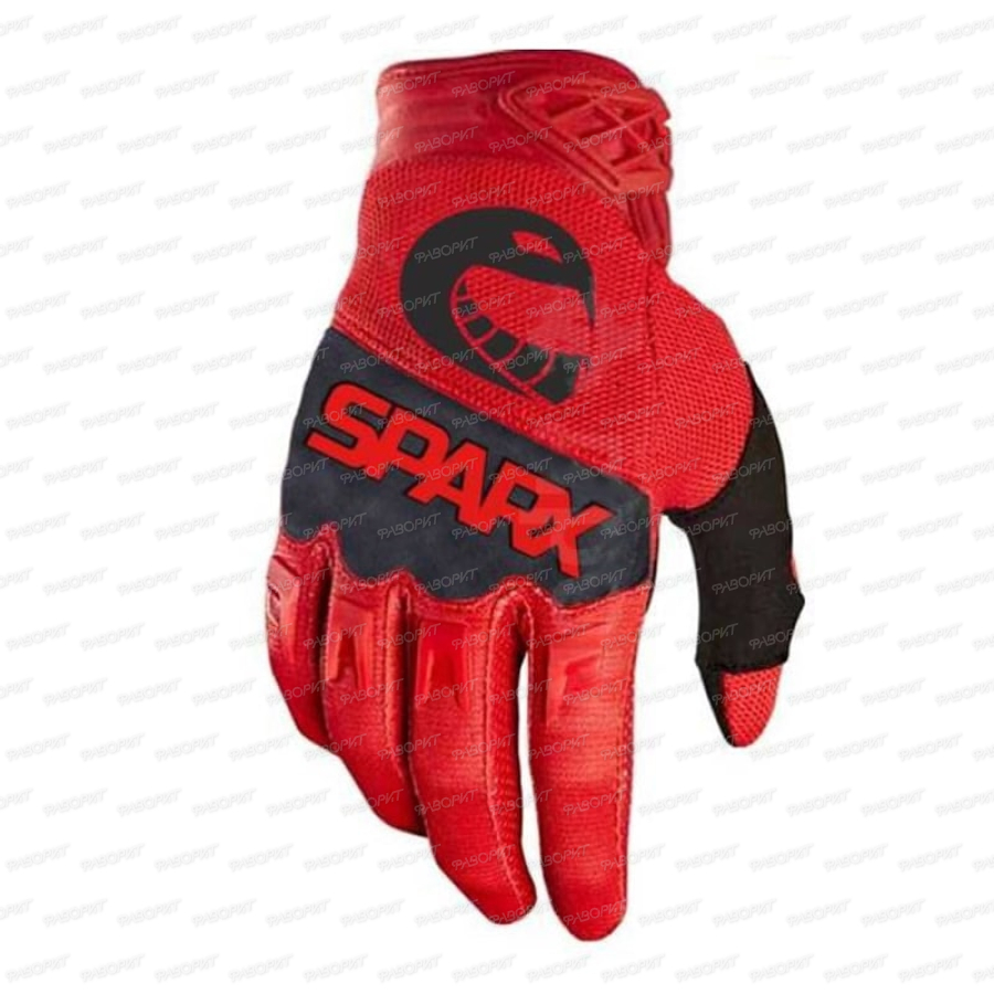 Мотоперчатки текстильные Sparx FX02, красный, S