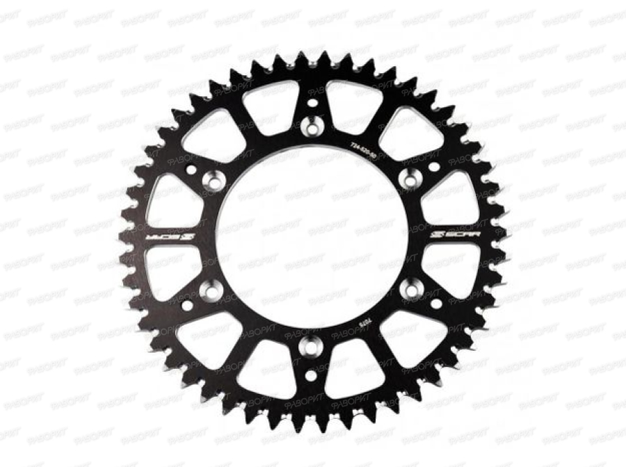 Задняя звезда Scar KTM / Husqvarna / GasGas - 49 зубьев - Black