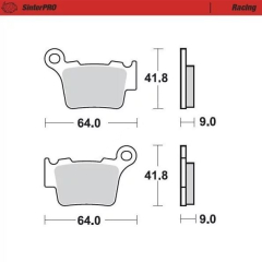 Тормозные колодки задние Moto-Master KTM 125-530, KTM SX65 2023 -/ KTM SX85 2021 -/, Husqvarna, Husa