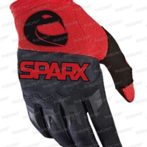 Мотоперчатки текстильные Sparx FX01,черно-красный, 2XL