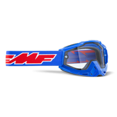 Маска кросс FMF Powerbomb Enduro Rocket Blue - прозрачная линза