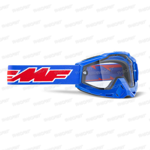 Маска кросс FMF Powerbomb Enduro Rocket Blue - прозрачная линза