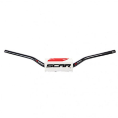 Руль Scar O2 ø28,6 (1 1/8") - 65/85 Low Mini Style - черный руль - белая подушка