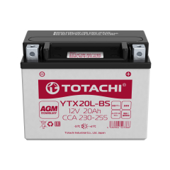 Аккумулятор TOTACHI CMF 20 а/ч YTX20L-BS L AGM