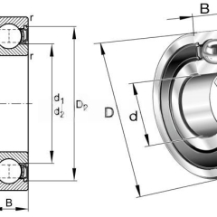 Подшипник 6004RS (6-180104AC17) Randx