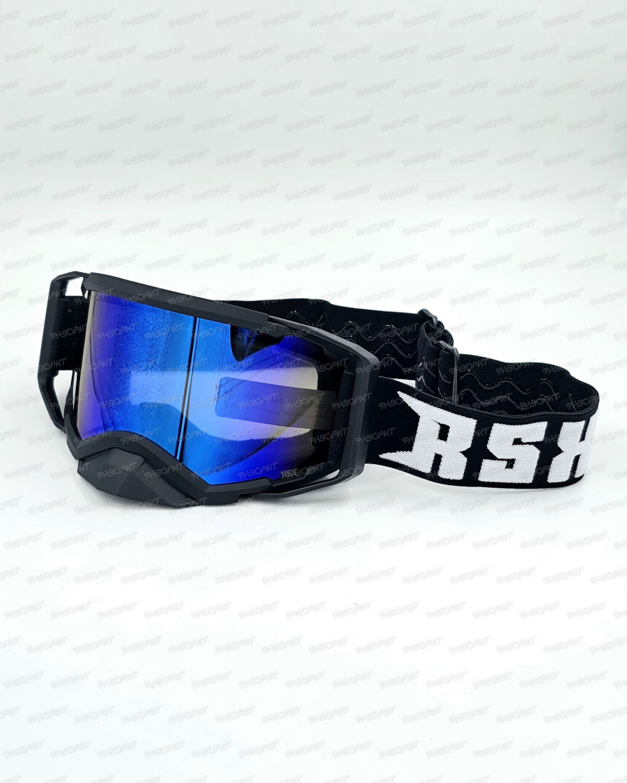 Очки RSX Blizzard Winter черный/черный; двойное синее зеркальное стекло, унив