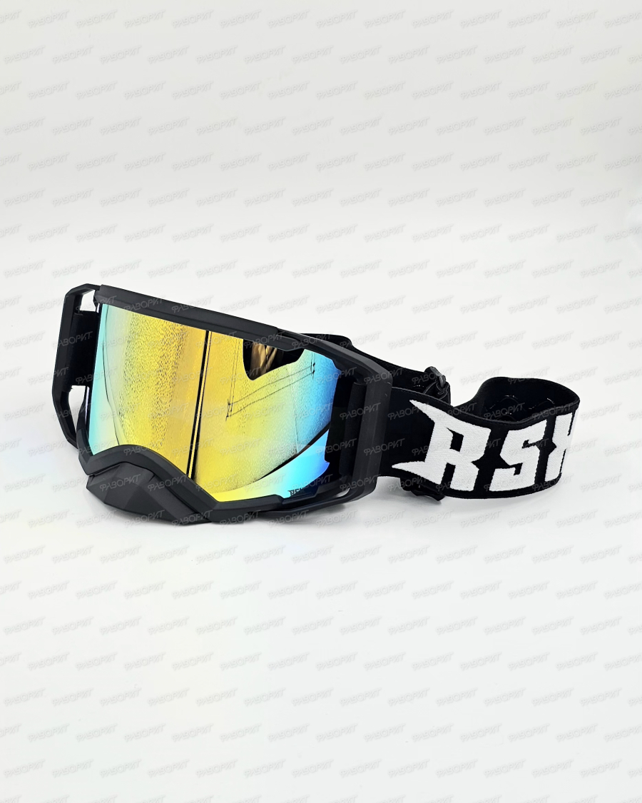 Очки RSX Blizzard Winter черный/черный; двойное желтое зеркальное стекло, унив