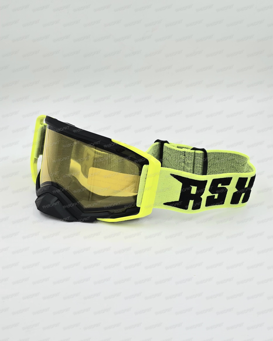 Очки RSX Blizzard Winter черный/зеленый/зеленый; двойное желтое стекло, унив