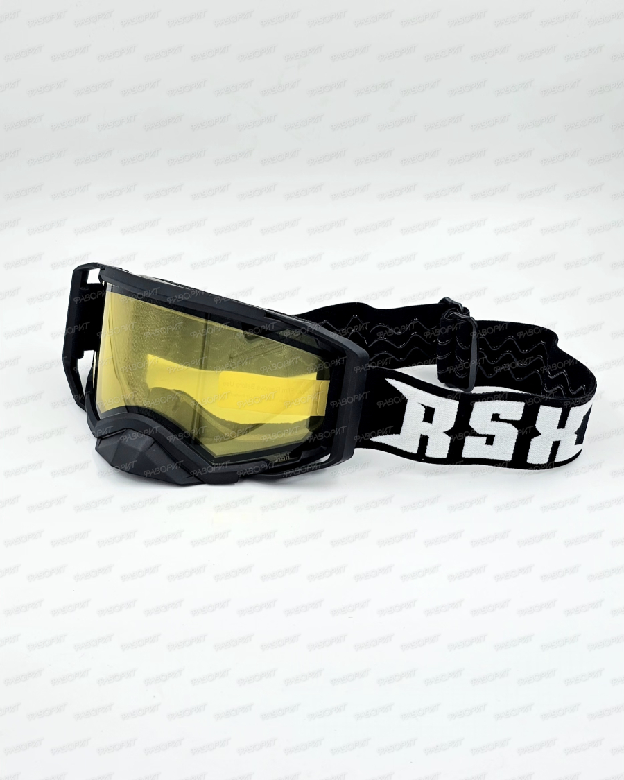 Очки RSX Blizzard Winter черный/черный; двойное желтое стекло, унив
