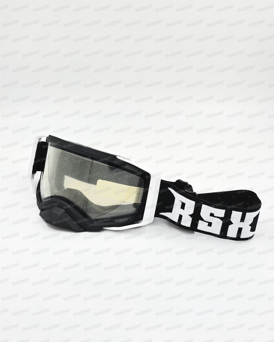 Очки RSX Blizzard Winter черный/белый/черный; двойное прозрачное стекло, унив