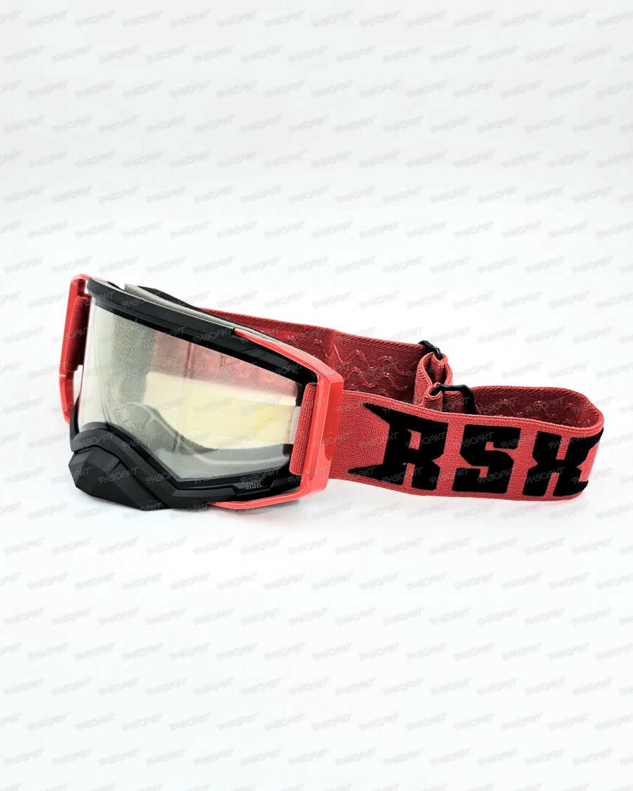 Очки RSX Blizzard Winter черный/красный/красный; двойное прозрачное стекло, унив