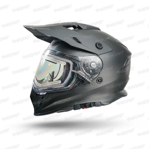 Шлем RSX Iceman (H-331) Winter черный матовый, M (Очки черные)
