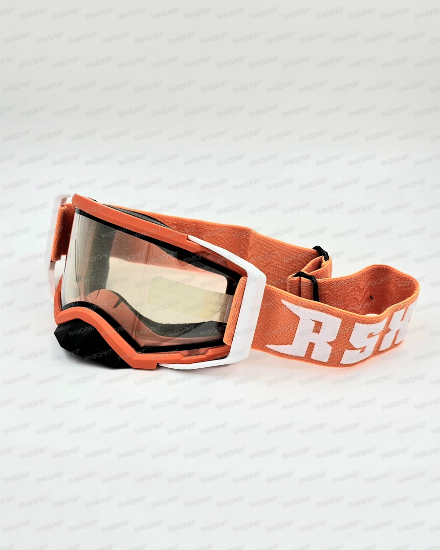 Очки RSX Blizzard Winter оранжевый/белый/оранжевый; прозрачное стекло, унив