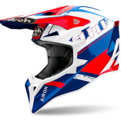 Внедорожный шлем Airoh Wraaap Feel Blue/Red Gloss XXS