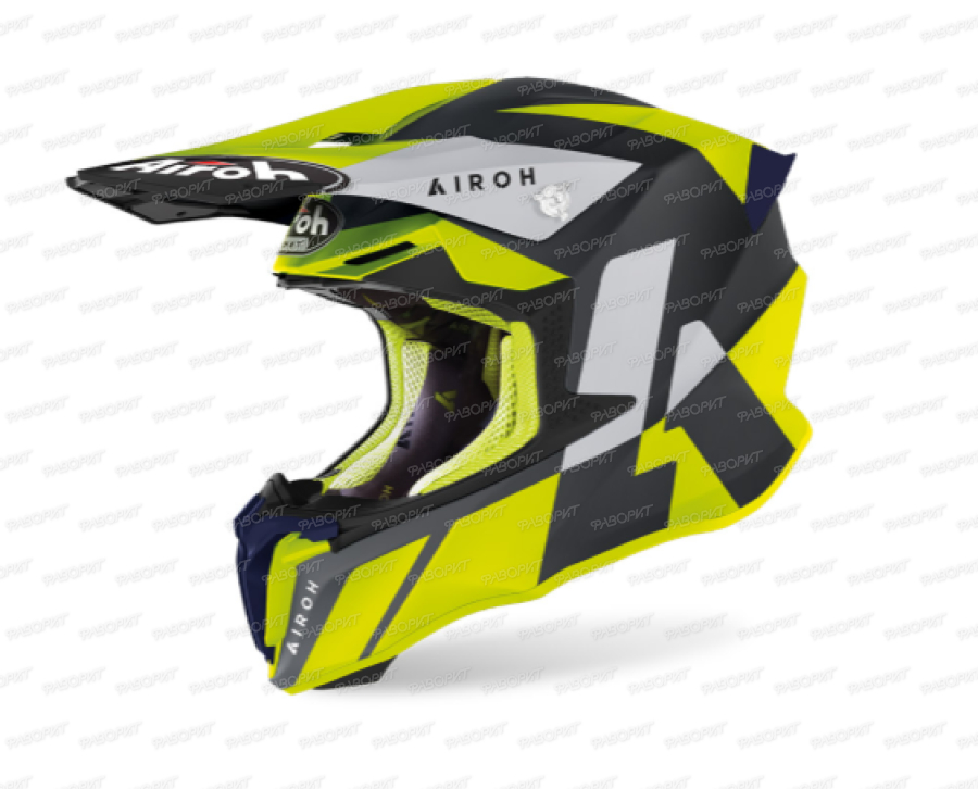 Внедорожный шлем Airoh Twist 2.0 Lift Yellow/Blue Matt XS