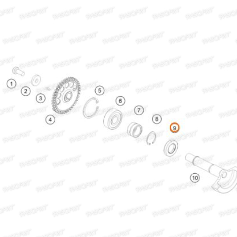 Сальник коленвала (20x35x6) KTM SX65/85/04->