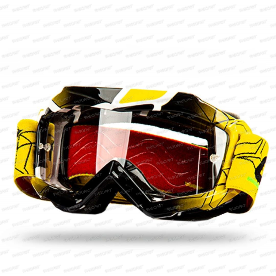 Очки Мотокросс GTX 5018 желтые (детские)