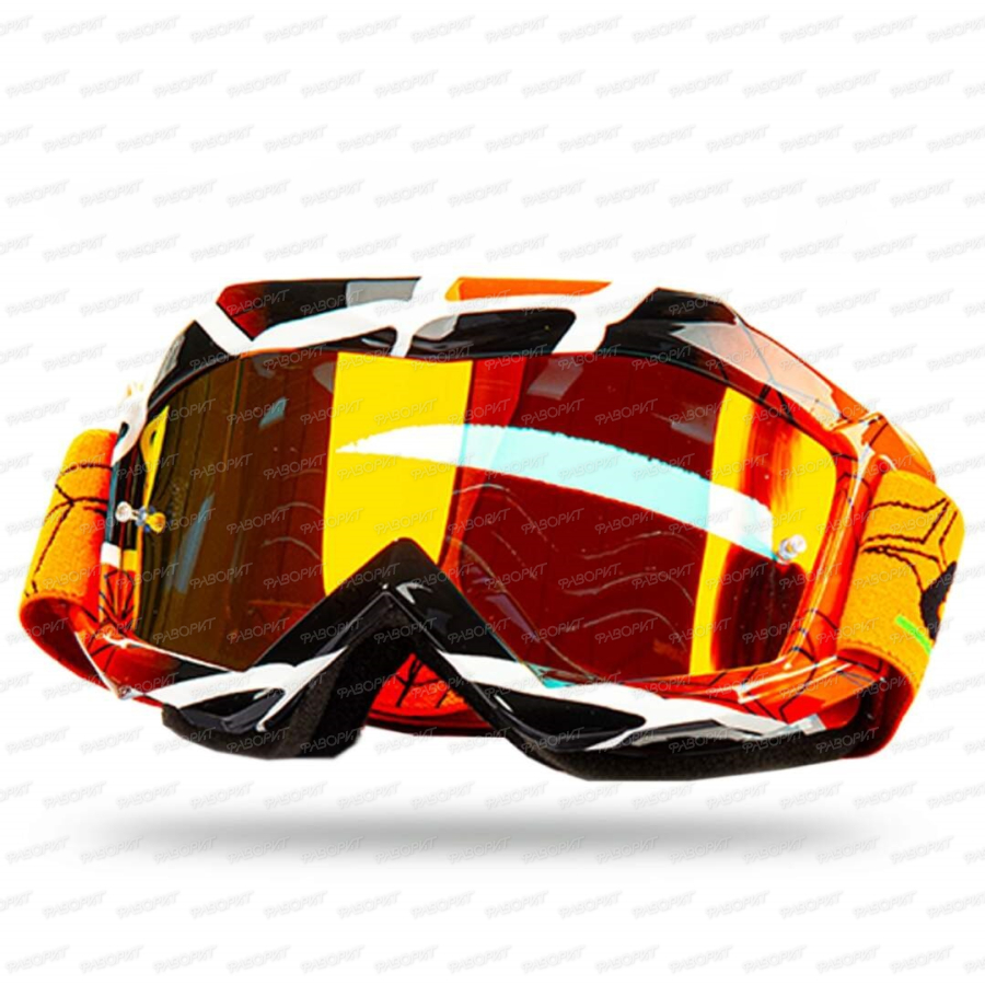 Очки Мотокросс GTX 5018 оранжевые