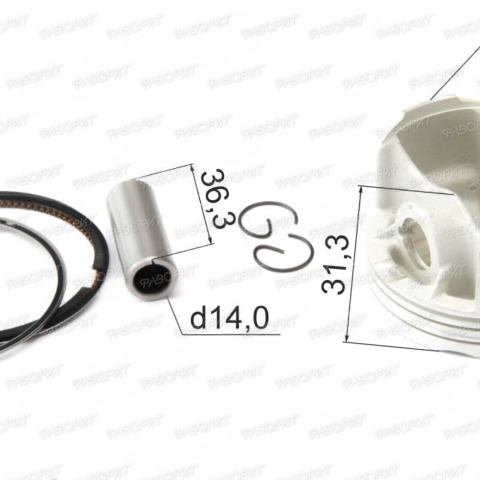 Поршень в сборе 162YMJ 190 (W190) 190см3 D=62 ZS X-TECH