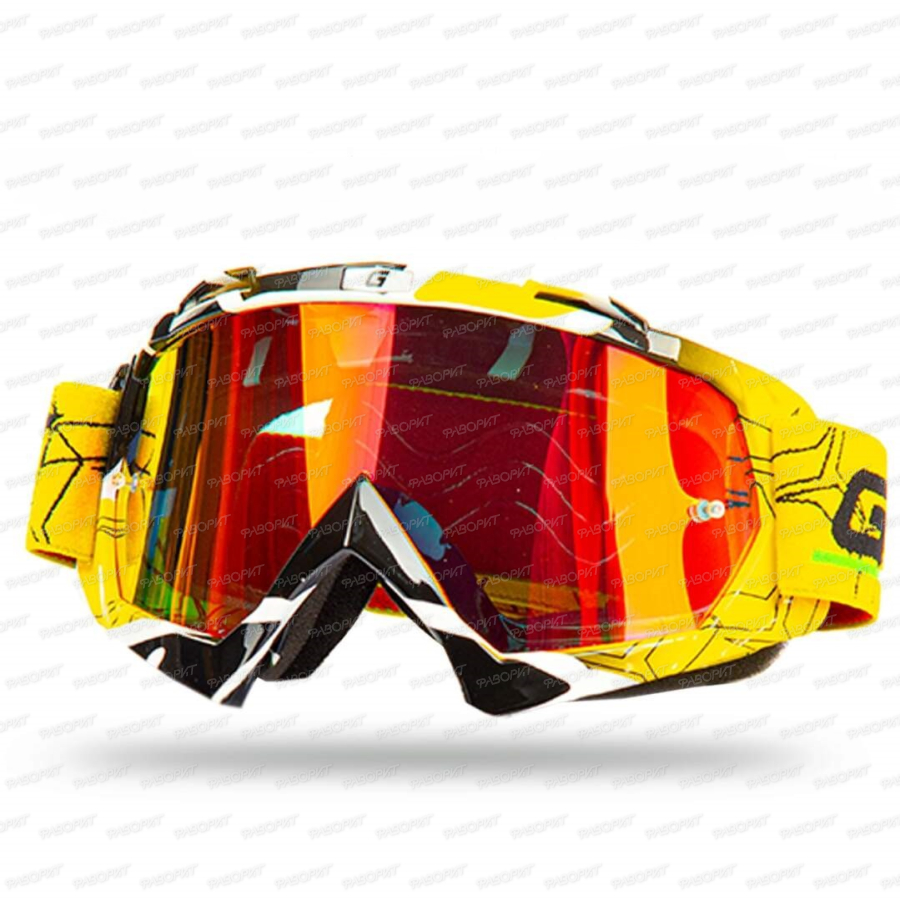 Очки Мотокросс GTX 5019 желтые