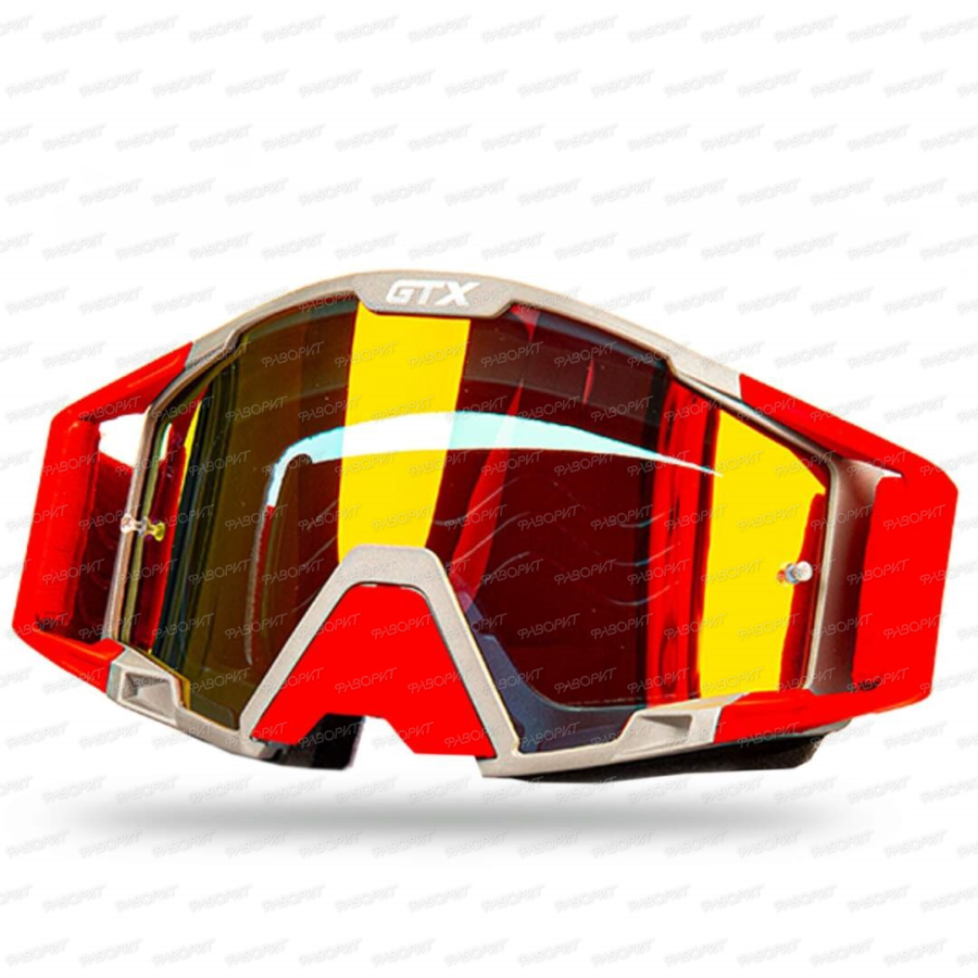 Очки Мотокросс GTX 5025 серо/красные