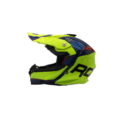 Шлем кроссовый ROCKOT RM-216 Evo (XL) (желтый/черный/красный матовый)
