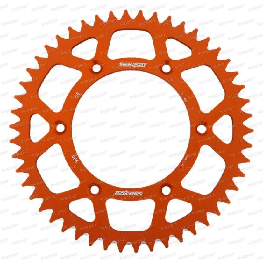 Звезда задняя SUPERSPROX KTM, HQV, GASGAS 125-450 (50) Orange Алюминий