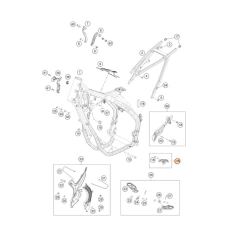 Слайдер цепи нижний в комплекте с крепежом KTM SX/EXC/125-500/16-> SX85/18->