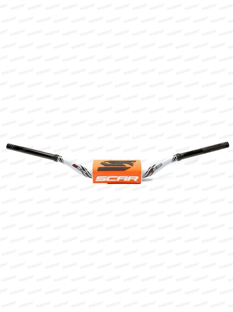 Руль Scar O2 ø28.6 (1 1/8") KTM 85SX белый руль - оранжевая подушка
