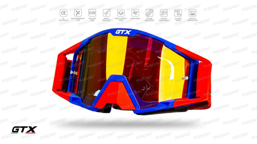 Очки Мотокросс GTX 5025 сине/красные