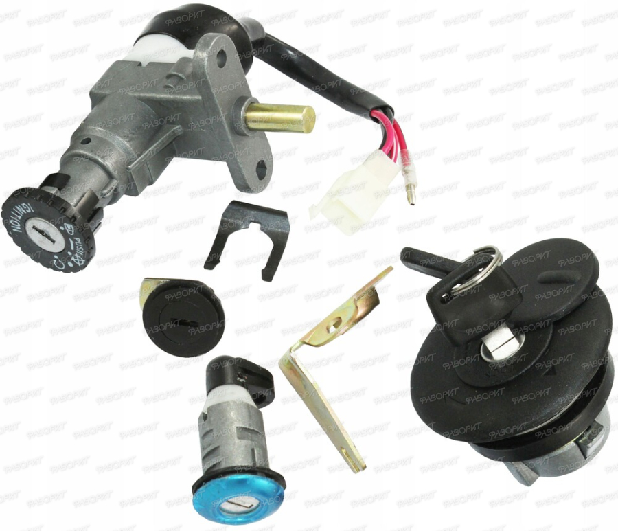 Замок зажигания +багажника (с механизмом) +крышка бака YB50QT-3 Racer Meteo
