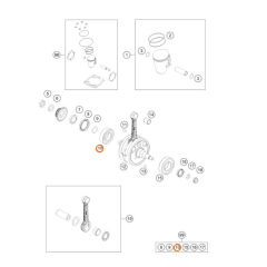 Подшипник коленвала правый 32X65X17 KTM SX250/02-16
