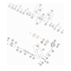 Сальник помпы 8X24X7mm KTM SX/EXC/125-300/94-> KTM SX50/09->