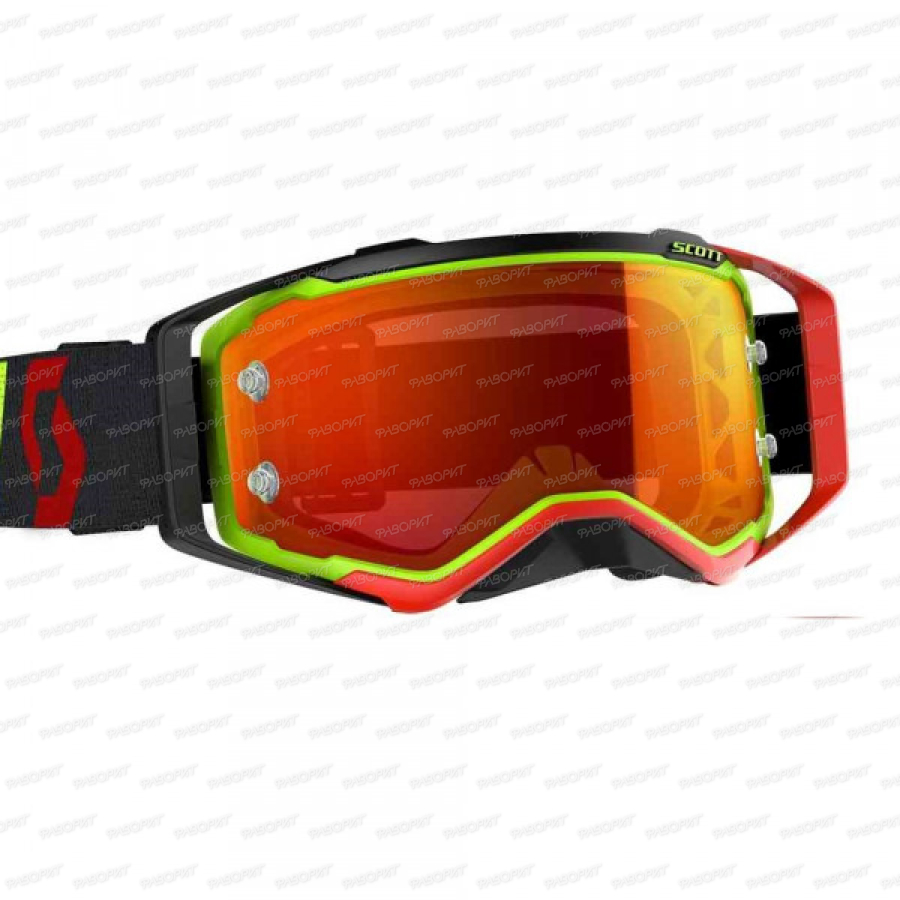 Очки снегоходные Scott Snowcross Red/Yellow